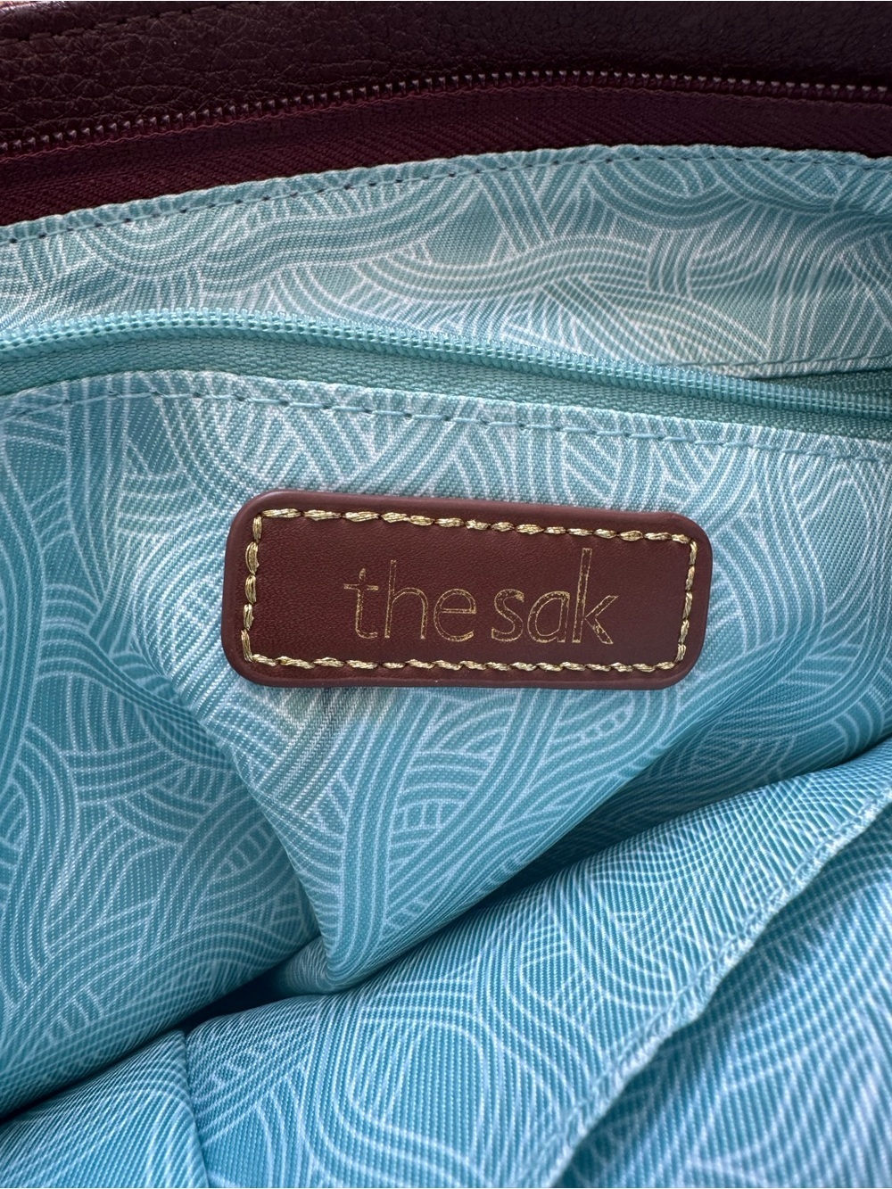 The Sak De Young Leather Hobo Bag Black Cherry - Picture 9 of 11